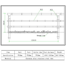 Stainless steel traffic barrier fence